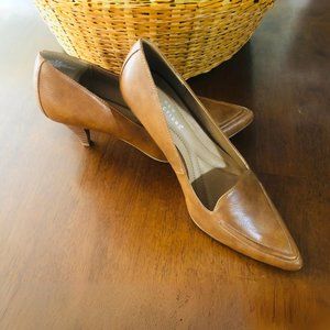 New Directions Loafer-Style Pumps, Heels, Brown Faux Leather size 8